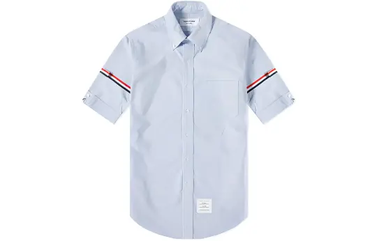 THOM BROWNE Shirts Men's Light Blue Pointed Collar Moderate Other