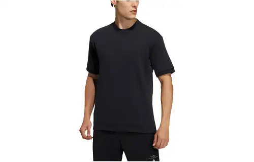 Adidas T Shirts Men's Black Crew Neck Moderate Straight Fit