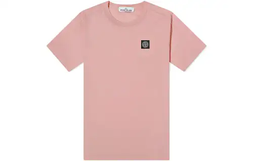 STONE ISLAND SS21 Drop Shoulder Sleeve T Shirt Men's Rose Pink