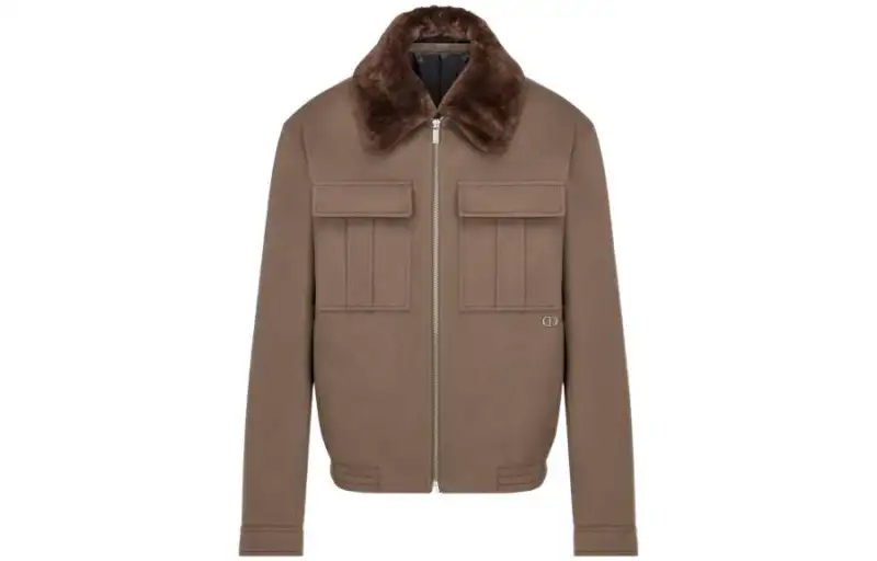DIOR Jackets Men's Brown Lapel Moderate Other