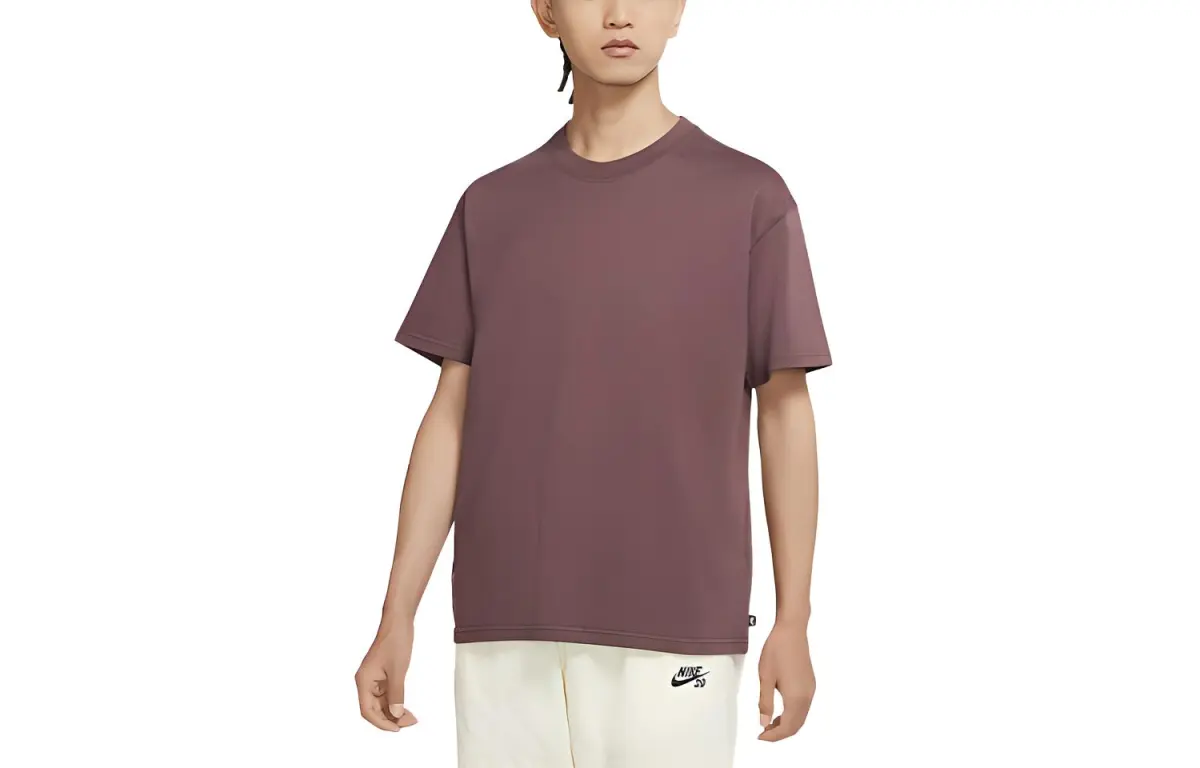 Nike Drop Shoulder Sleeve T Shirt Men's Burgundy