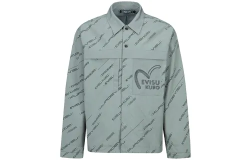 EVISU Jackets Men's Gray Lapel Moderate
