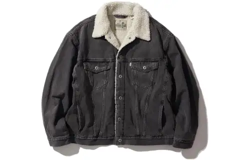 Levis Jackets Men's Dark Gray Lapel Moderate Other
