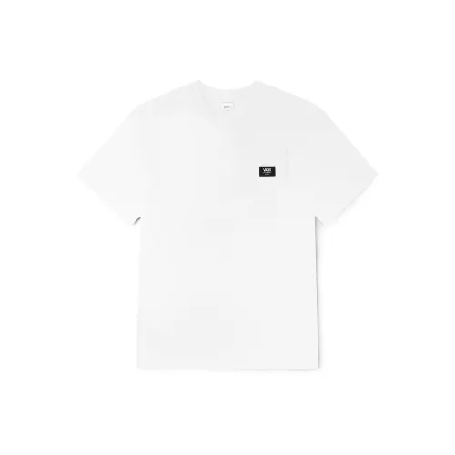 Vans T Shirts Unisex White Crew Neck Moderate Straight Fit
