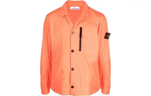 STONE ISLAND Jackets Men's Orange Lapel Moderate Other