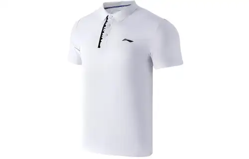 Li Ning Polo Shirt Men's Standard White