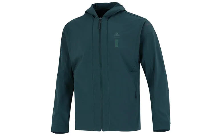 Adidas Jackets Men's Army Green Hooded Moderate Other