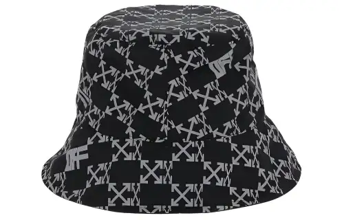 OFF WHITE Polyester Bucket Hats Men's Black