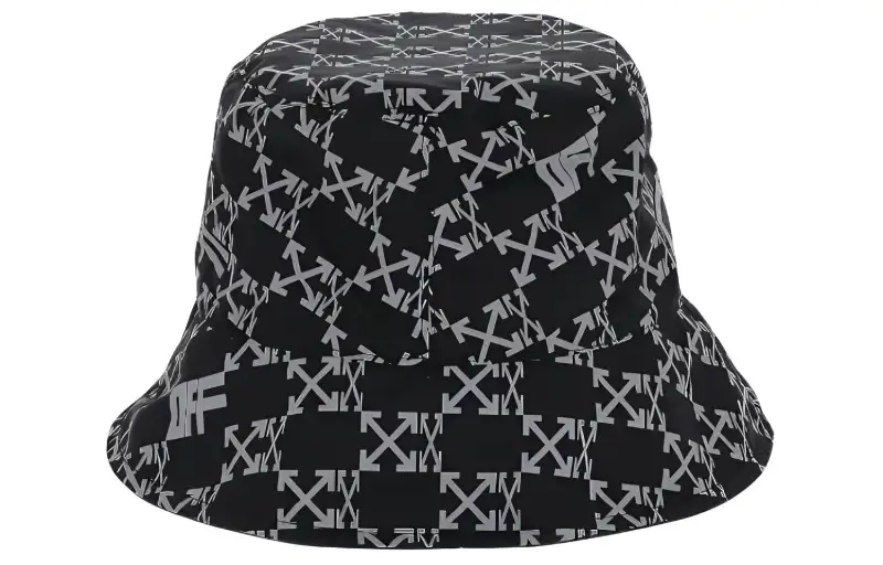 OFF WHITE Polyester Bucket Hats Men's Black
