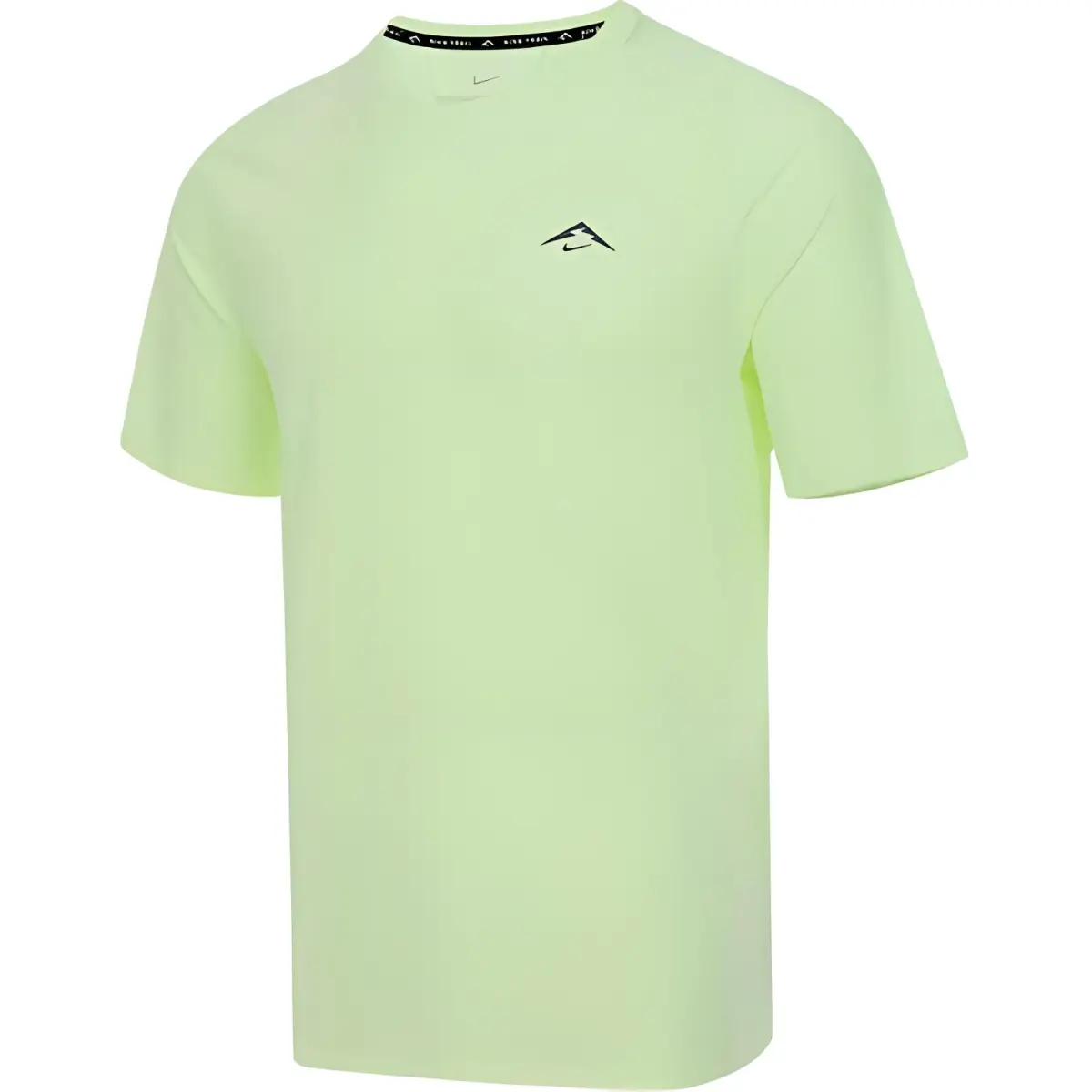 Nike T-Shirts Men's Green Crew Neck Moderate Straight Fit