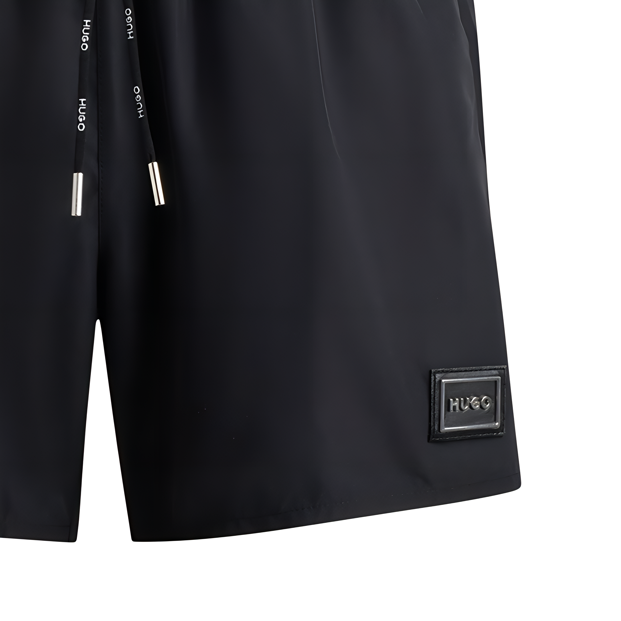 Hugo Boss logo-plaque drawstring shorts