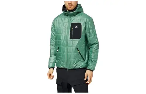 New Balance Jackets Men's Green Hooded Moderate Other