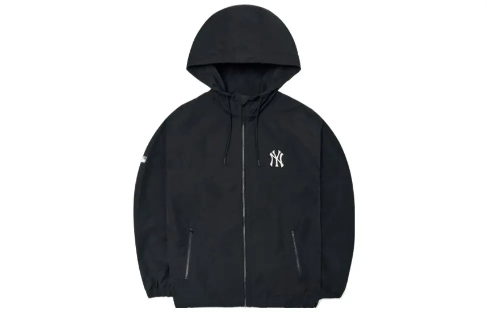 MLB Jackets Unisex Black Hooded (Non-detachable) Moderate