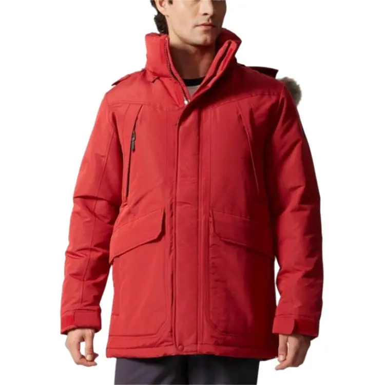 Adidas Jackets Men's Chili Sauce Red Hooded Thickened Other