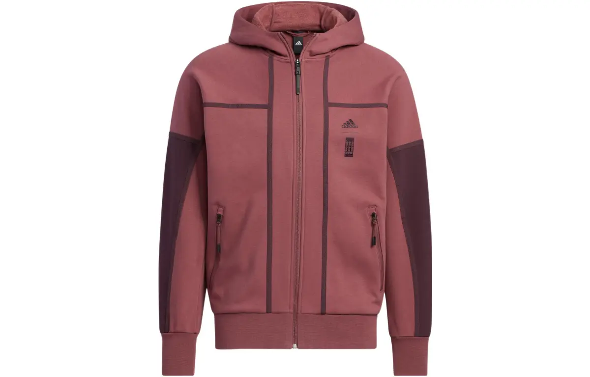 Adidas Jackets Men's Red Brown Hooded Moderate Other