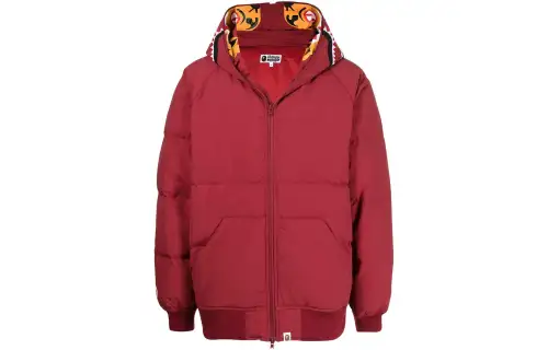 A Bathing Ape printed-hood puffer jacket