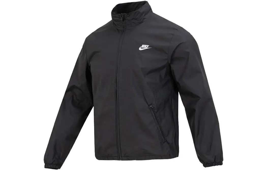 Nike Club Jackets Men's Black Stand Collar Moderate Other