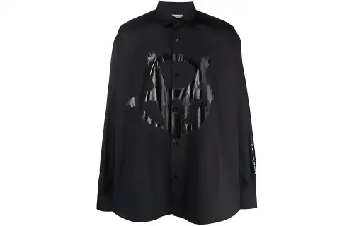 Vetements Shirts Unisex Black Square Collar Moderate Other