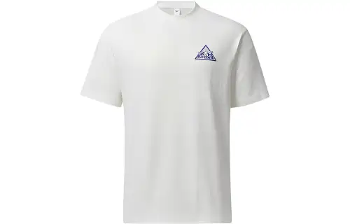 Reebok T Shirts Unisex White Crew Neck Moderate Straight Fit