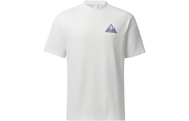 Reebok T Shirts Unisex White Crew Neck Moderate Straight Fit