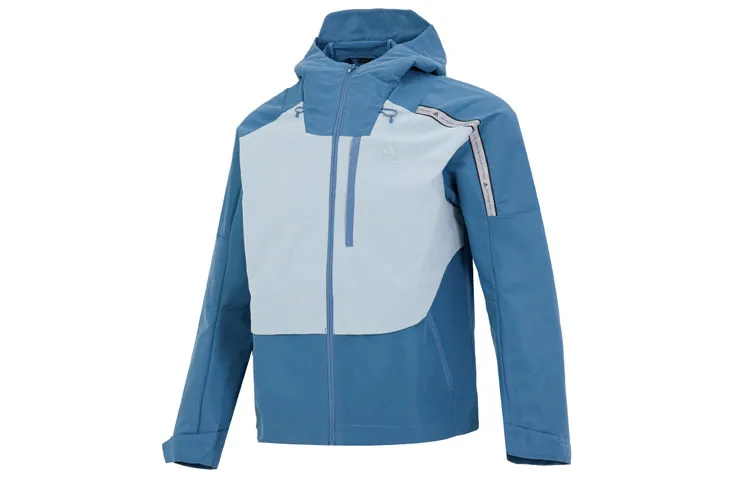 Adidas Jackets Men's Blue Hooded Moderate Other