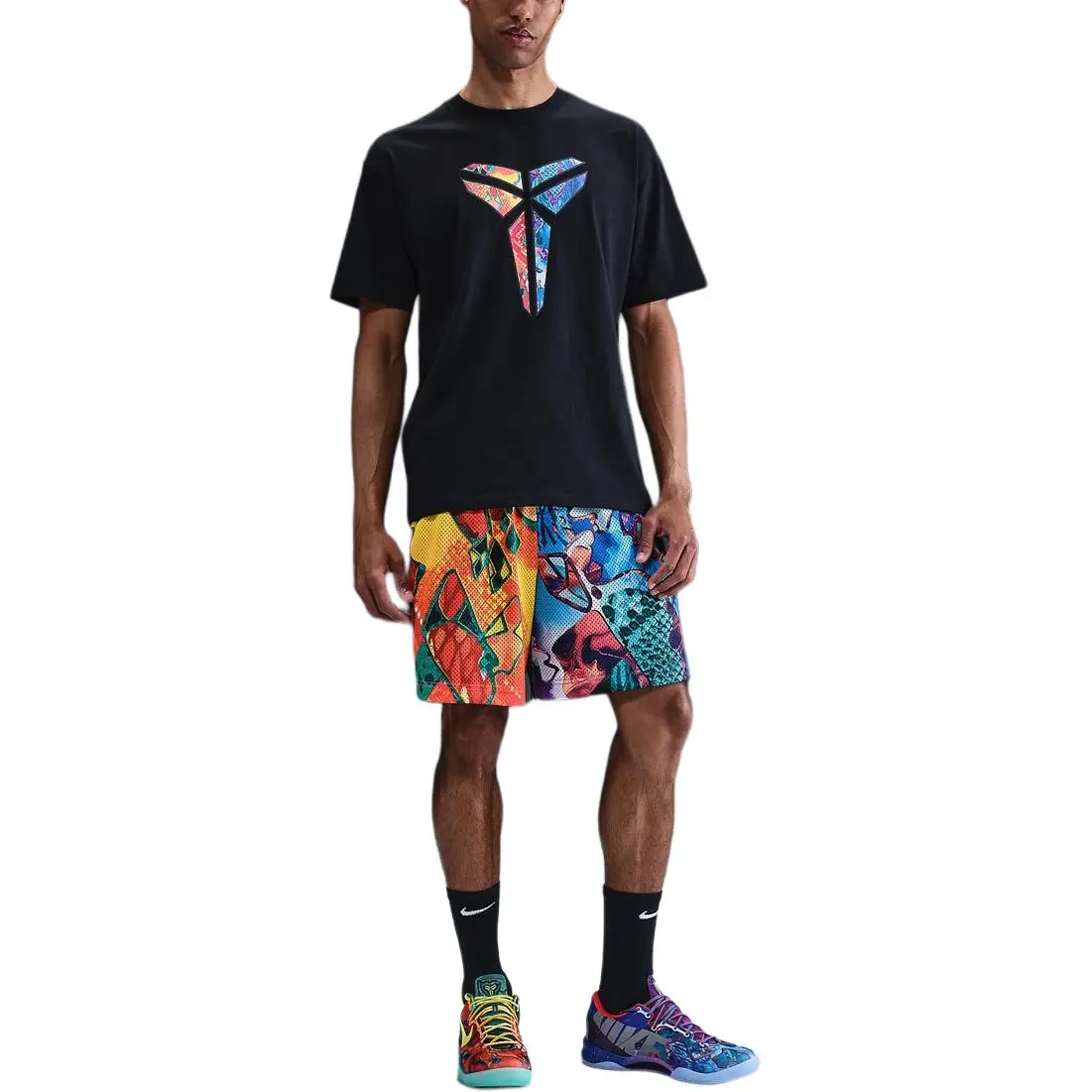 Nike T-Shirts Men's Black Crew Neck Moderate