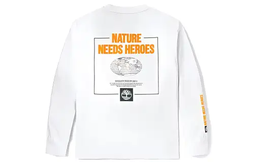 Timberland T Shirts Men's White Crew Neck Moderate Straight Fit