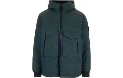 STONE ISLAND Compass Patch Zip Up Padded Jacket