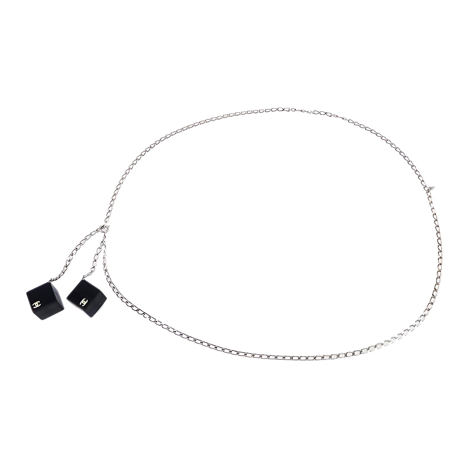CHANEL Pre-Owned 2004 Plated Cube Chain Belt