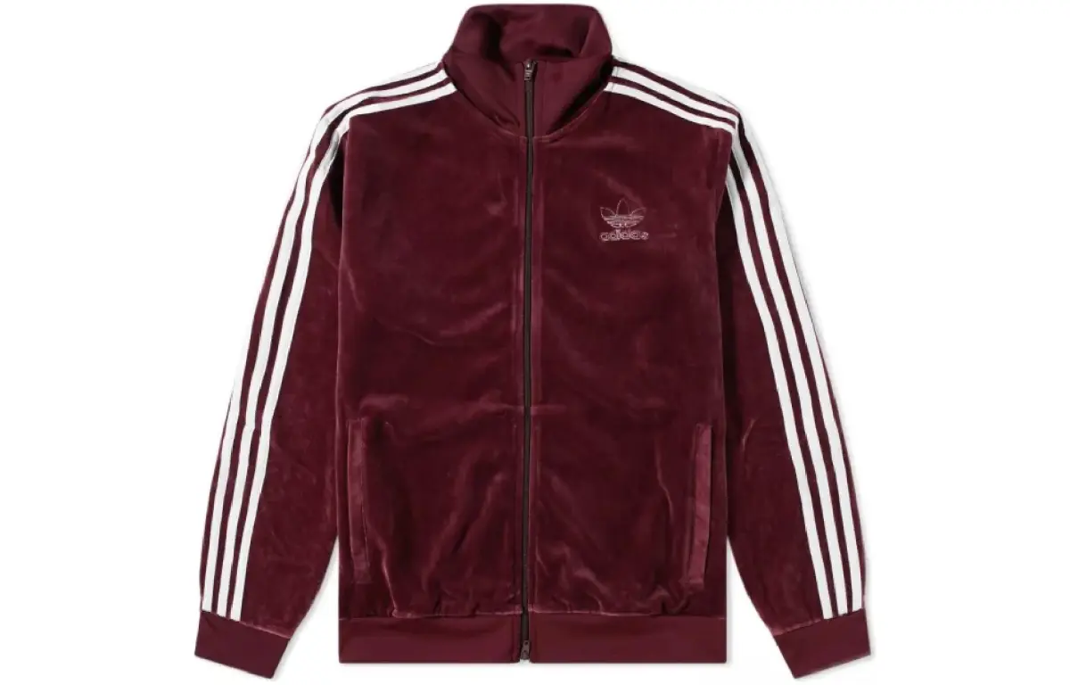 Adidas Originals Jackets Men's Burgundy Stand Collar Moderate Other