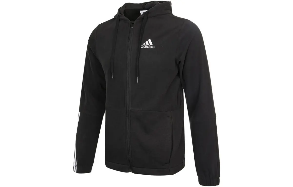 Adidas Essentials giant-logo full-zip hoodie