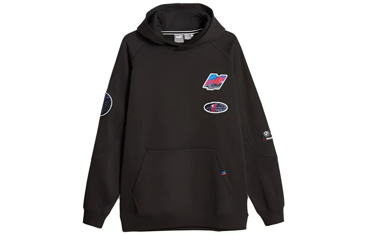 PUMA Sweatshirts Men's Black Hooded Moderate Straight Fit