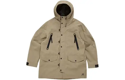 New Balance Jackets Unisex Beige Hooded Moderate Other