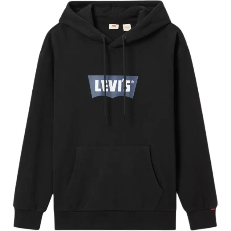 Levi's Sweatshirts Men's Black Hooded Moderate Regular
