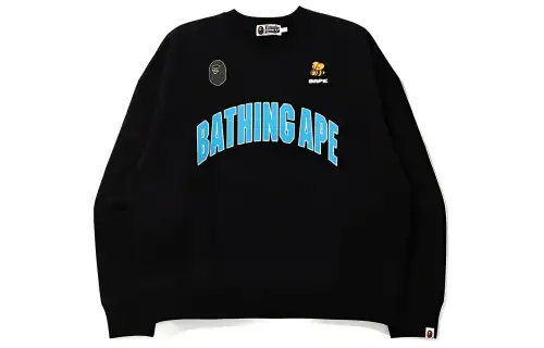 A BATHING APE Busy Works College Loose Fit Crewneck