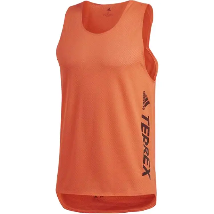 Adidas Tank Tops Men's Orange Crew Neck Moderate Other