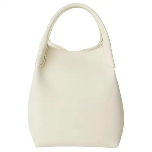 Loro Piana Cow Leather Handbag, Shoulder Bag, Crossbody Bag Small Women's Whisper White