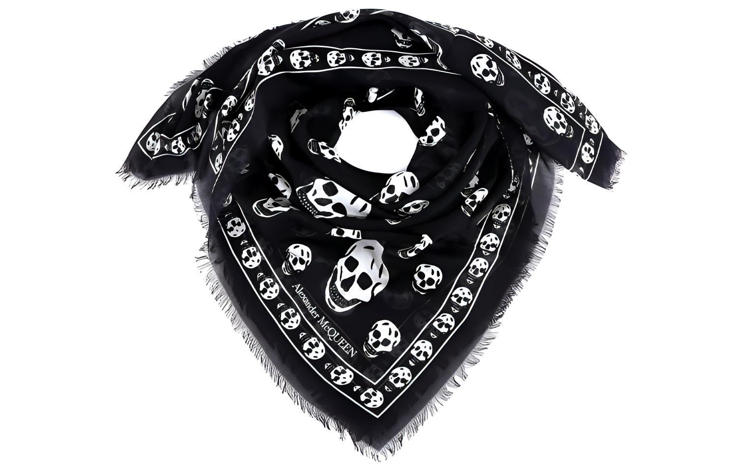 Шарф Alexander McQueen (черный) — фото 2
