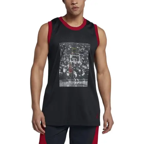 Jordan Tank Tops Men's Black Crew Neck Moderate Straight Fit