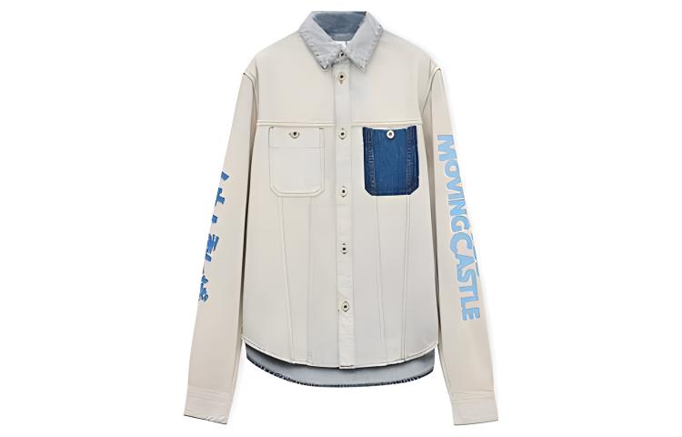 LOEWE LOEWE x Howl's Moving Castle Capsule Series SS23 Letter Print Casual Jacket Unisex Indigo