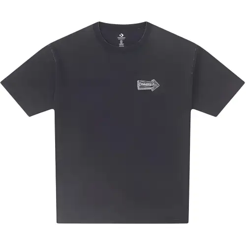 Converse T Shirts Men's Black Crew Neck Moderate Straight Fit