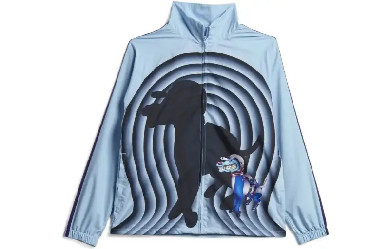 Adidas Originals Kerwin Frost Collection Jackets Men's Pink Blue Stand Collar Moderate Other