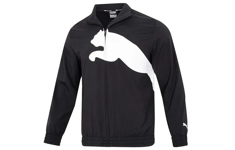 PUMA TRAIN BIG CAT Jackets Men's Black Stand Collar Moderate Other