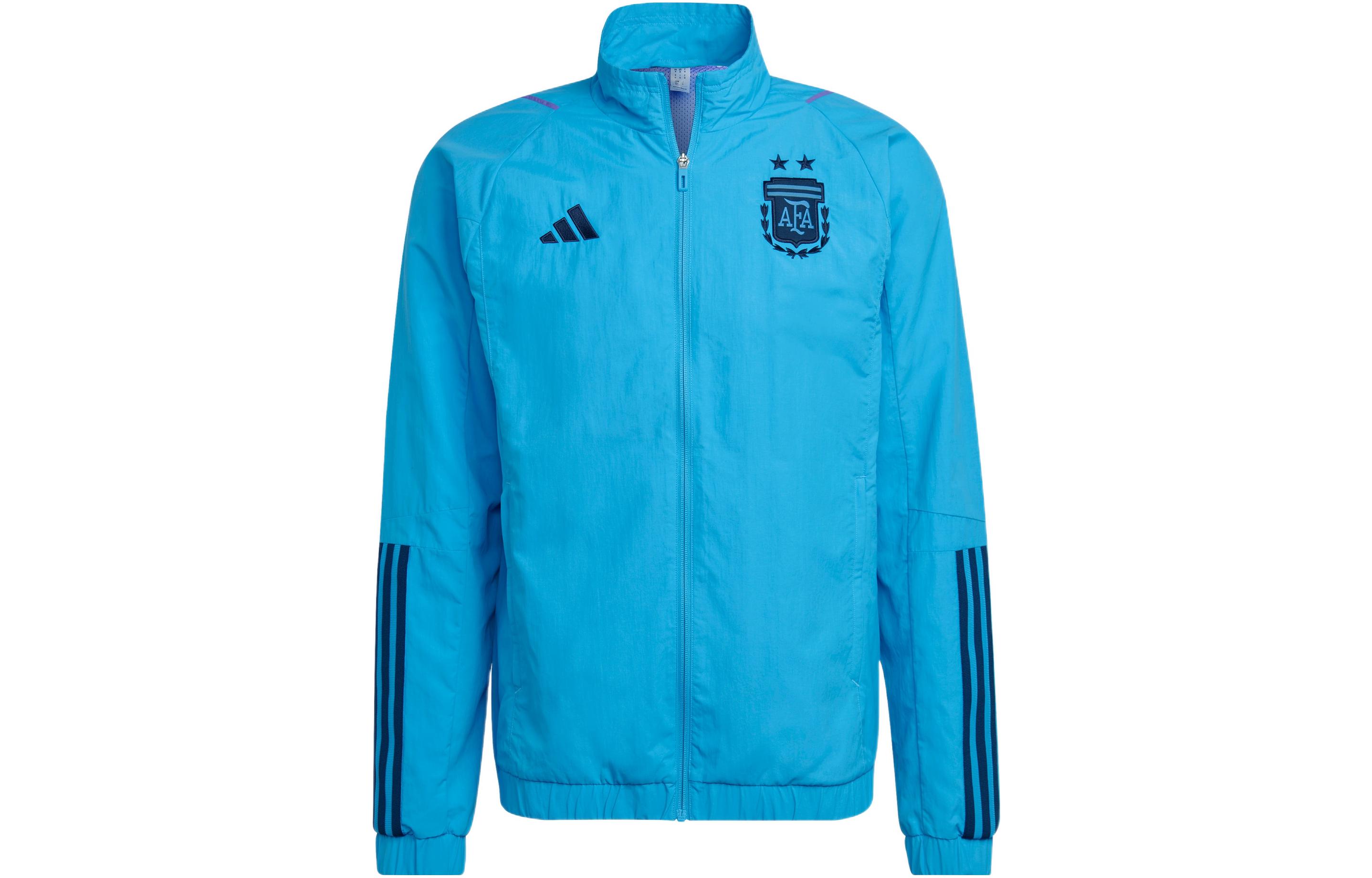 Adidas Argentina Jackets Men's Blue Stand Collar Moderate Other