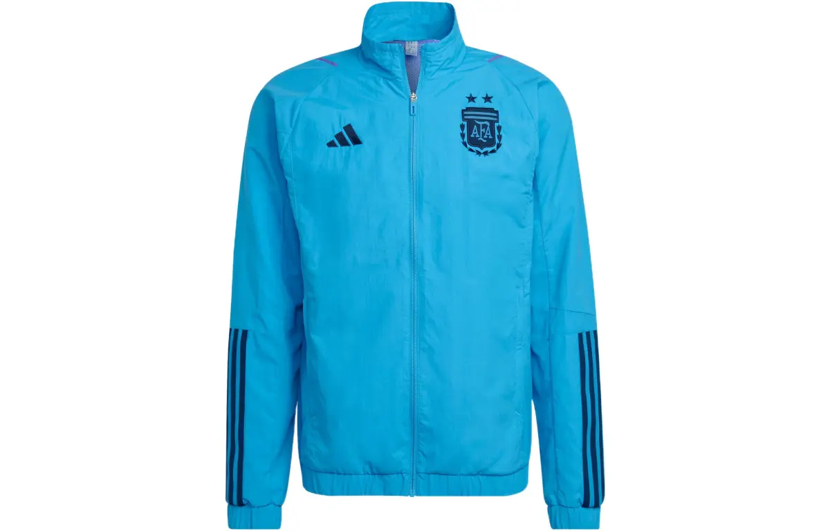 Adidas Argentina Jackets Men's Blue Stand Collar Moderate Other