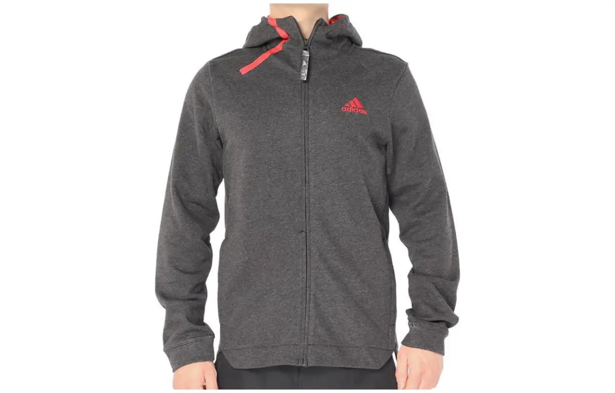 Adidas Jackets Men's Gray Hooded Moderate Other