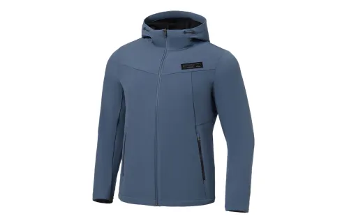 Li Ning Training Series Fitness Collection, Solid Color Fleece Lined Logo Running Fitness Windproof Hood Jacket Winter