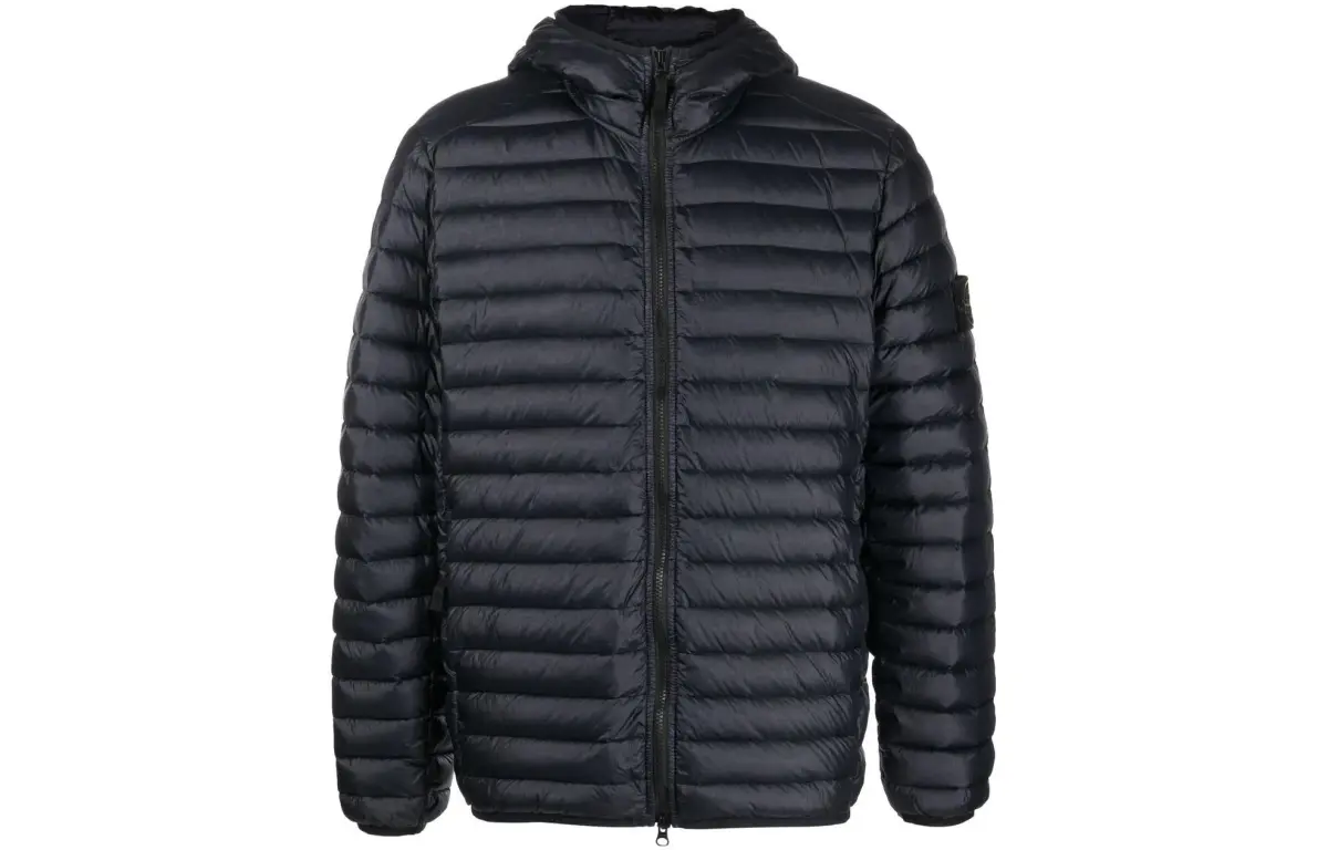 Stone Island Compass-patch padded short jacket