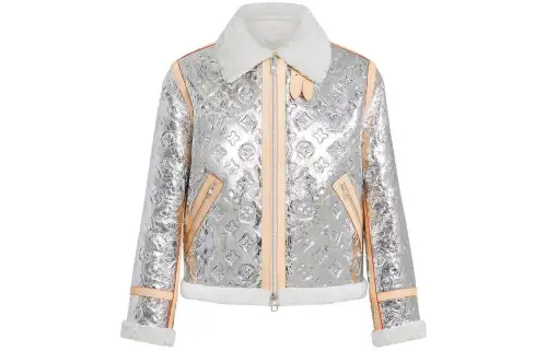 LOUIS VUITTON Monogram Mirror Shearling Jacket