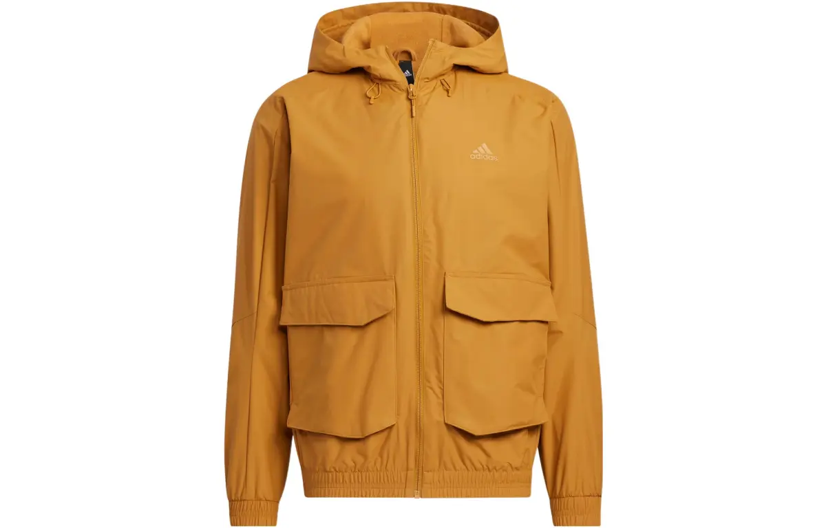 Adidas Jackets Men's Brown Hooded (Non-detachable) Moderate Straight Fit